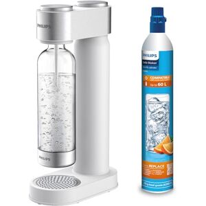Philips Water Solutions GoZero Sparkling Water Maker Sifón, máquina para Hacer Soda, 1 Litro, plástico, Blanco (White) Philips Water Solutions GoZero Sparkling Water Maker Sifón, máquina para Hacer Soda, 1 Litro, plástico, Blanco (White)