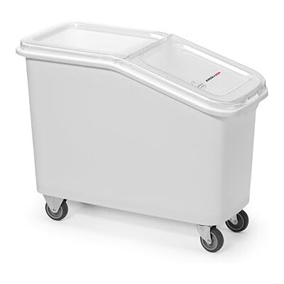 HENDI Carro de ingredientes, AmerBox, contenedor para almacenar alimentos secos, carro transportador de harina, azúcar, sal, granos, arroz, 62L, 345x720x(H)570mm, blanco, polipropileno HENDI Carro de ingredientes, AmerBox, contenedor para almacenar alimentos secos, carro transportador de harina, azúcar, sal, granos, arroz, 62L, 345x720x(H)570mm, blanco, polipropileno