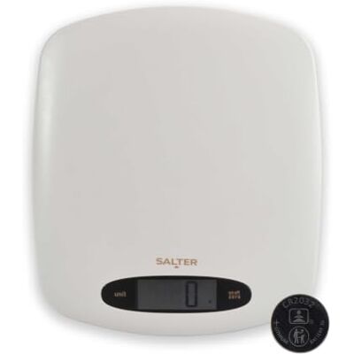 Salter Pebble Báscula de cocina digital 5 kg Función tara Add & Weigh, medición de líquidos Aquatronic, pantalla LCD, unidades kg lb ml fl oz Salter Pebble Báscula de cocina digital 5 kg Función tara Add & Weigh, medición de líquidos Aquatronic, pantalla LCD, unidades kg lb ml fl oz