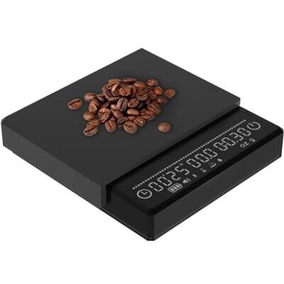 Cecotec Báscula Digital de Café de Alta Precisión Baristeo Scale. Sensibilidad 0,1 g, Rango 0,3 g a 2 kg, 3 Modos con Smart Espresso, Diseño Compacto Antideslizante, Carga USB-C Cecotec Báscula Digital de Café de Alta Precisión Baristeo Scale. Sensibilidad 0,1 g, Rango 0,3 g a 2 kg, 3 Modos con Smart Espresso, Diseño Compacto Antideslizante, Carga USB-C