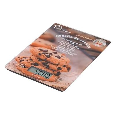 LITTLE BALANCE Starty Slim, Báscula de cocina, Báscula electrónica de alimentos, Pastelería y Cocina, Extra-plato, Pantalla LCD, Vidrio templado, 5 kg/1 g, Cookies LITTLE BALANCE Starty Slim, Báscula de cocina, Báscula electrónica de alimentos, Pastelería y Cocina, Extra-plato, Pantalla LCD, Vidrio templado, 5 kg/1 g, Cookies