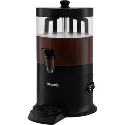 H.Koenig Dispensador de chocolate caliente de acero inoxidable , 1200 W, depósito extraíble de 6 L, termotast ajustable, mantenimiento caliente, sistema antigoteo, compatible con lavavajillas H.Koenig Dispensador de chocolate caliente de acero inoxidable , 1200 W, depósito extraíble de 6 L, termotast ajustable, mantenimiento caliente, sistema antigoteo, compatible con lavavajillas