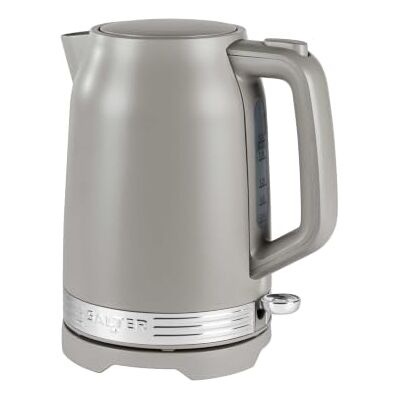 Salter Hervidor de agua Rise 1,7 l 2200 W taupe mate Strix, autoapagado, protección contra ebullición en seco, base 360°, tapa con botón, filtro antical Salter Hervidor de agua Rise 1,7 l 2200 W taupe mate Strix, autoapagado, protección contra ebullición en seco, base 360°, tapa con botón, filtro antical