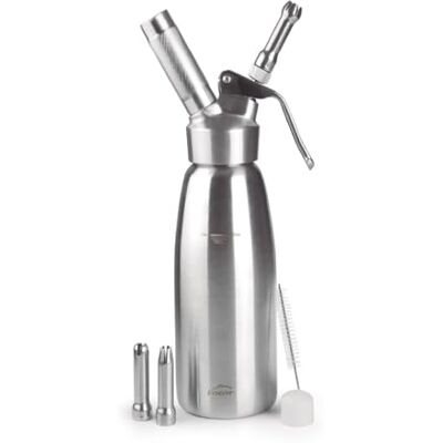 LACOR Sifón, Sifón Epicurean, Robusto y Duradero, Acero Inoxidable En acero inox 18/10, para un uso práctico y profesional en cocina; apto para lavavajillas, con 1 L de capacidad LACOR Sifón, Sifón Epicurean, Robusto y Duradero, Acero Inoxidable En acero inox 18/10, para un uso práctico y profesional en cocina; apto para lavavajillas, con 1 L de capacidad