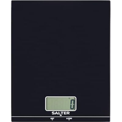 Salter Báscula Electrónica De Cocina Con Gran Plataforma, Con Función De "Añadir y Pesar" Mide Líquidos, Métrico o Imperial, Con Capacidad De 5 kg, Con Pantalla Retroiluminada LCD, Negra Salter Báscula Electrónica De Cocina Con Gran Plataforma, Con Función De "Añadir y Pesar" Mide Líquidos, Métrico o Imperial, Con Capacidad De 5 kg, Con Pantalla Retroiluminada LCD, Negra