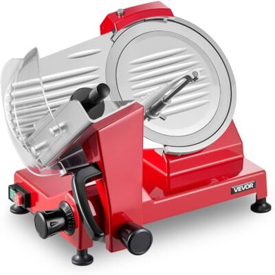 VEVOR Cortafiambres Eléctrico 320W Cortadora de Carne Comercial 300-450 RPM Para Uso Comercial y Doméstico, con Cuchilla de Acero al Carbono de 25 cm, Grosor Ajustable de 0-12 mm, para Carne Congelada VEVOR Cortafiambres Eléctrico 320W Cortadora de Carne Comercial 300-450 RPM Para Uso Comercial y Doméstico, con Cuchilla de Acero al Carbono de 25 cm, Grosor Ajustable de 0-12 mm, para Carne Congelada