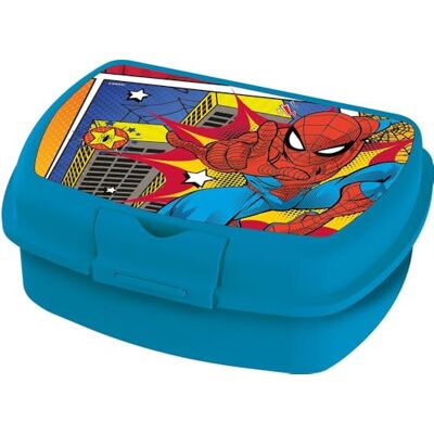 Tataway Sandwichera para niños Marvel Blue en plástico Spiderman Spider-Man, útil para tomar un aperitivo fuera de casa Tataway Sandwichera para niños Marvel Blue en plástico Spiderman Spider-Man, útil para tomar un aperitivo fuera de casa