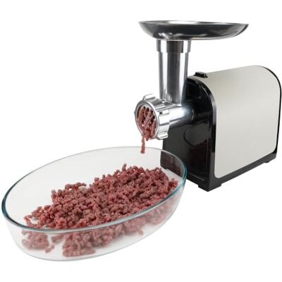 Bestron Picadora de Carne, 1300 W Máx, Para Carne Picada, Salchichas y Kubbe, 2 Discos de Acero Inoxidable, Picado Medio y Grueso, Piezas Desmontables, Bestron Picadora de Carne, 1300 W Máx, Para Carne Picada, Salchichas y Kubbe, 2 Discos de Acero Inoxidable, Picado Medio y Grueso, Piezas Desmontables,