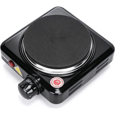 Aigostar Hornillo Eléctrico Portátil 500W, Ø8-10cm para Cafetera Moka 5 Niveles de Temperatura, Base Antideslizante, Ideal para Camping y Mantener Caliente. Compatible con Todas Sartenes Planas Aigostar Hornillo Eléctrico Portátil 500W, Ø8-10cm para Cafetera Moka 5 Niveles de Temperatura, Base Antideslizante, Ideal para Camping y Mantener Caliente. Compatible con Todas Sartenes Planas