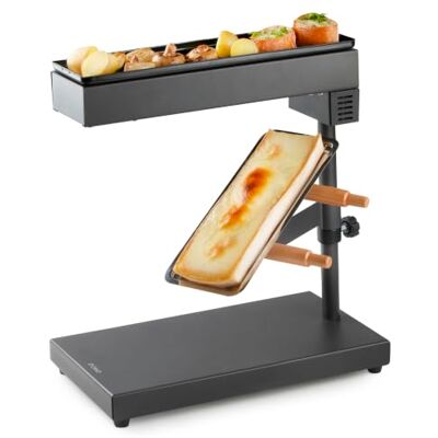 DOMO Raclette Grill 1000 W Bandeja de queso con plancha Raclette suiza con soporte de queso ajustable Revestimiento antiadherente sin PFAS Termostato regulable DOMO Raclette Grill 1000 W Bandeja de queso con plancha Raclette suiza con soporte de queso ajustable Revestimiento antiadherente sin PFAS Termostato regulable
