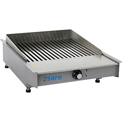 SARO WOW GRILL MINI Barbacoa eléctrica para gastronomía, acero inoxidable, con rascador y cepillo, 370 x 370 mm de superficie de cocción, hasta 320 °C, 1 zona de cocción, 3,4 kW, 230 V, 15 kg SARO WOW GRILL MINI Barbacoa eléctrica para gastronomía, acero inoxidable, con rascador y cepillo, 370 x 370 mm de superficie de cocción, hasta 320 °C, 1 zona de cocción, 3,4 kW, 230 V, 15 kg