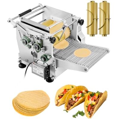 VEVOR Máquina Eléctrica para Hacer Tortillas de Maíz con Revestimiento Antiadherente y Dos Moldes, Adecuada para Productos como Sopas, Pita, Tortillas y Pizza, Chapatti, 710 x 490 x 450 mm VEVOR Máquina Eléctrica para Hacer Tortillas de Maíz con Revestimiento Antiadherente y Dos Moldes, Adecuada para Productos como Sopas, Pita, Tortillas y Pizza, Chapatti, 710 x 490 x 450 mm