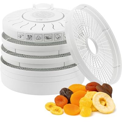 Clatronic DR 2751 Deshidratador de alimentos, 5 bandejas, 250 W, color blanco Clatronic DR 2751 Deshidratador de alimentos, 5 bandejas, 250 W, color blanco