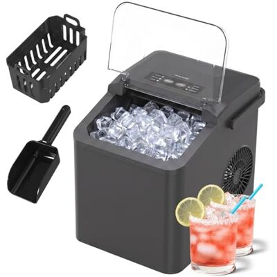 Taurus Máquina de Hielo 12kg/24h, Hielo en 6 Min, Autolimpieza, Portátil Taurus Máquina de Hielo 12kg/24h, Hielo en 6 Min, Autolimpieza, Portátil