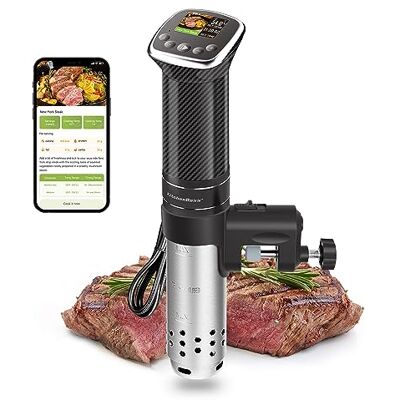 KitchenBoss Wi-Fi Sous Vide Cocina Precisión: roner cocina baja temperatura 1100W a Prueba de Agua IPX7, Pantalla TFT táctil Control de Temperatura de Precisión KitchenBoss Wi-Fi Sous Vide Cocina Precisión: roner cocina baja temperatura 1100W a Prueba de Agua IPX7, Pantalla TFT táctil Control de Temperatura de Precisión