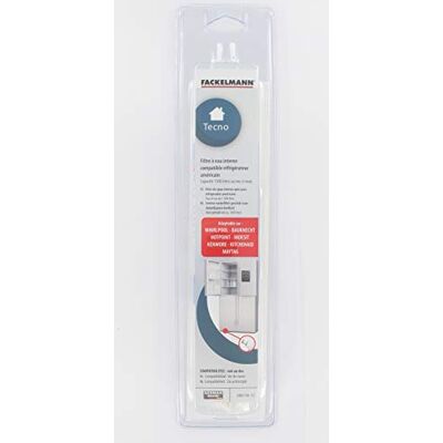 Fackelmann Filtro de agua para frigorífico americano, 1500 litros, incoloro Fackelmann Filtro de agua para frigorífico americano, 1500 litros, incoloro