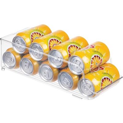 InterDesign iDesign Fridge/Freeze Binz Organizador de latas, caja de plástico para 9 latas de bebida, organizador de nevera, transparente InterDesign iDesign Fridge/Freeze Binz Organizador de latas, caja de plástico para 9 latas de bebida, organizador de nevera, transparente