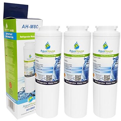 AquaHouse AH-M80 filtro de agua compatible para Maytag UKF8001, UKF8001AXX, Compatible con PuriClean II PUR, Compatible con Amana filtro de refrigerador (paquete de 3) AquaHouse AH-M80 filtro de agua compatible para Maytag UKF8001, UKF8001AXX, Compatible con PuriClean II PUR, Compatible con Amana filtro de refrigerador (paquete de 3)