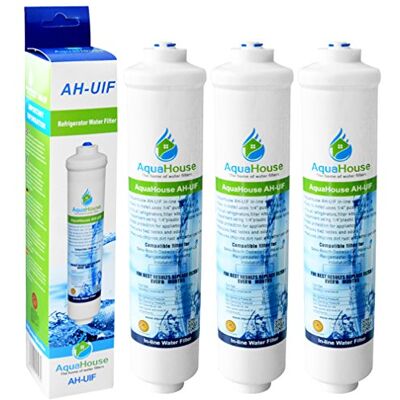 AquaHouse 3x AH-UIF Filtro universal de agua para nevera compatible con Samsung LG Daewoo Rangemaster Beko Haier etc Nevera Congelador AquaHouse 3x AH-UIF Filtro universal de agua para nevera compatible con Samsung LG Daewoo Rangemaster Beko Haier etc Nevera Congelador