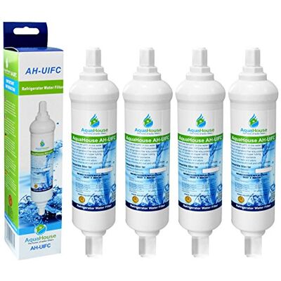 AquaHouse 4x AH-UIFC Compatilbe Filtro de agua para nevera LG y Hotpoint BL9808, 3890JC2990A, 5231JA2012B, 5231JA2012A y Daewoo DD-7098 con conexión por tornillo AquaHouse 4x AH-UIFC Compatilbe Filtro de agua para nevera LG y Hotpoint BL9808, 3890JC2990A, 5231JA2012B, 5231JA2012A y Daewoo DD-7098 con conexión por tornillo