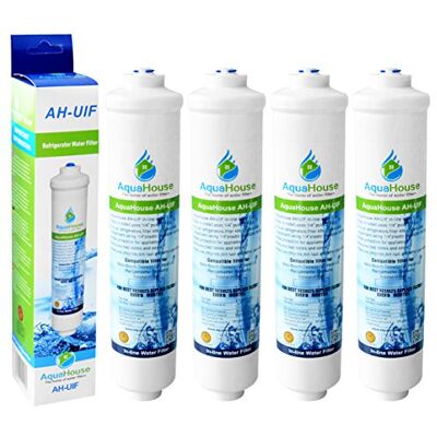 AquaHouse 4x AH-UIF Filtro de agua para nevera compatible con Samsung LG Haier Daewoo solo con filtros externos AquaHouse 4x AH-UIF Filtro de agua para nevera compatible con Samsung LG Haier Daewoo solo con filtros externos