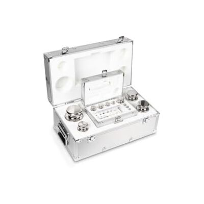 KERN Juego de pesas de acero inoxidable pulido con estuche de aluminio, plata, 1 mg – 5 kg, F1 KERN Juego de pesas de acero inoxidable pulido con estuche de aluminio, plata, 1 mg – 5 kg, F1