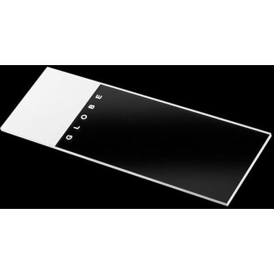 Globe Scientific Microscope Slides, 1304W, White Frosted, Soda Lime Glass, Ground Edges, 90° Corners, 25mm x 75mm, Pre-Cleaned, 72/Box, 1440/CS Globe Scientific Microscope Slides, 1304W, White Frosted, Soda Lime Glass, Ground Edges, 90° Corners, 25mm x 75mm, Pre-Cleaned, 72/Box, 1440/CS