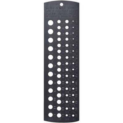 Starrett Calibrador de alambre de acero y taladro , acabado negro mate, números 1-60, rango de 0.25 a 0.04 pulgadas Starrett Calibrador de alambre de acero y taladro , acabado negro mate, números 1-60, rango de 0.25 a 0.04 pulgadas