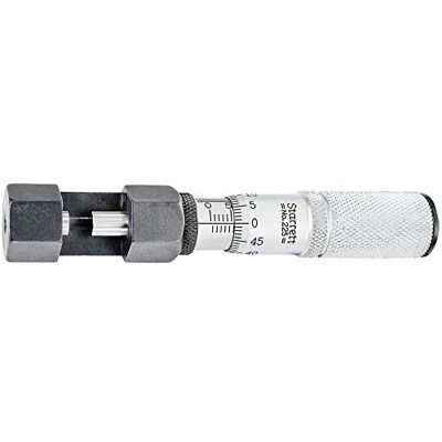 Starrett Micrometro de alambre, dedal de fricción, rango de 0-10 mm, graduación de 0,001 mm Starrett Micrometro de alambre, dedal de fricción, rango de 0-10 mm, graduación de 0,001 mm