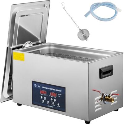 VEVOR 30L Limpiador Ultrasónico, 21,5x13,5x15", Máquina de Limpieza Ultrasónica Profesional, 28/40 kHz y Ahorro Energético, Limpiador Ultrasónico de Acero Inoxidable, Tiempo de Trabajo: 0-99 minutos VEVOR 30L Limpiador Ultrasónico, 21,5x13,5x15", Máquina de Limpieza Ultrasónica Profesional, 28/40 kHz y Ahorro Energético, Limpiador Ultrasónico de Acero Inoxidable, Tiempo de Trabajo: 0-99 minutos
