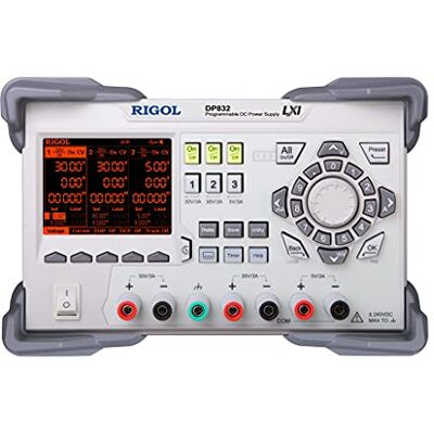 RIGOL Fuente de Alimentación Regulables,DP832 Suministro eléctrico de Laboratorio,3 Canales Independientes,195 W,10 mV/10 mA,Programación Avanzada,Ideal para Laboratorios e Industria RIGOL Fuente de Alimentación Regulables,DP832 Suministro eléctrico de Laboratorio,3 Canales Independientes,195 W,10 mV/10 mA,Programación Avanzada,Ideal para Laboratorios e Industria