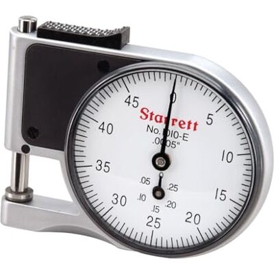 Starrett EZ- Indicador de bolsillo de calibre de 0,25 pulgadas, esfera blanca, 0 – 50 lectura, rango de 0 – 0,375 pulgadas, graduación de 0,0005 pulgadas Starrett EZ- Indicador de bolsillo de calibre de 0,25 pulgadas, esfera blanca, 0 – 50 lectura, rango de 0 – 0,375 pulgadas, graduación de 0,0005 pulgadas
