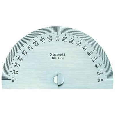 Starrett Protractor de acero, rango de 0 a 180 grados Starrett Protractor de acero, rango de 0 a 180 grados