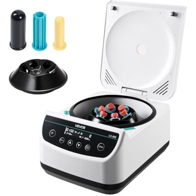 VEVOR Centrífuga, Centrífuga Eléctrica de Laboratorio RCF de 100-2100 xg con 1 Rotor para Tubos de 2/5/10/15/50 ml, Baja Velocidad de 500-4000 rpm y Temporizador, Ideal para Diversos Experimentos VEVOR Centrífuga, Centrífuga Eléctrica de Laboratorio RCF de 100-2100 xg con 1 Rotor para Tubos de 2/5/10/15/50 ml, Baja Velocidad de 500-4000 rpm y Temporizador, Ideal para Diversos Experimentos