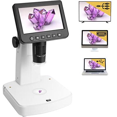 Levenhuk DTX 700 LCD Microscopio Digital Portátil con Zoom de 10x–1200x, Compatible con Windows y Mac OS Levenhuk DTX 700 LCD Microscopio Digital Portátil con Zoom de 10x–1200x, Compatible con Windows y Mac OS