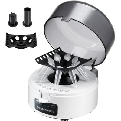 VEVOR Minicentrífuga, Centrífuga Eléctrica de Laboratorio RCF de 3013 xg con Rotor 2 en 1 para Tubos de 0,2/1,5/2 ml, Velocidad Fija de 7000 r/min Bajo Nivel de Ruido para Diversos Experimentos VEVOR Minicentrífuga, Centrífuga Eléctrica de Laboratorio RCF de 3013 xg con Rotor 2 en 1 para Tubos de 0,2/1,5/2 ml, Velocidad Fija de 7000 r/min Bajo Nivel de Ruido para Diversos Experimentos