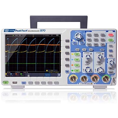 PeakTech Osciloscopio De Memoria Todo En Uno (4 Canales, 60 Máx.) 1 Gs/S Con Usb, Lan Y Pantalla Táctil Tft A Color De 8 Pulgadas, 18 W, 240 V. PeakTech Osciloscopio De Memoria Todo En Uno (4 Canales, 60 Máx.) 1 Gs/S Con Usb, Lan Y Pantalla Táctil Tft A Color De 8 Pulgadas, 18 W, 240 V.