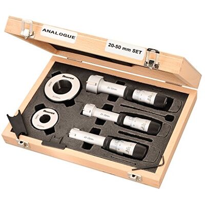 Starrett S78MXTEZBore Calibre de calibre (20 a 50 mm, con 3 puntos de contacto, número de cabezas: 3, número de anillas: 2) Starrett S78MXTEZBore Calibre de calibre (20 a 50 mm, con 3 puntos de contacto, número de cabezas: 3, número de anillas: 2)