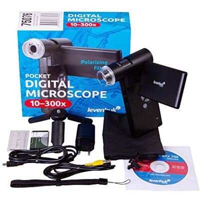 Levenhuk DTX 700 Mobi Microscopio Digital Portátil Inalámbrico con Zoom 10x–1200x, Compatible con Windows y Mac OS Levenhuk DTX 700 Mobi Microscopio Digital Portátil Inalámbrico con Zoom 10x–1200x, Compatible con Windows y Mac OS