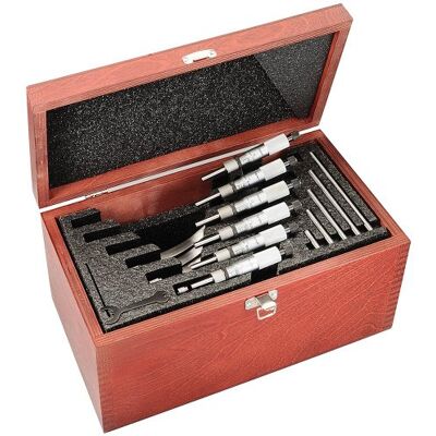 Starrett Juego de micrómetros exteriores de carburo de 0 a 6 pulgadas Starrett Juego de micrómetros exteriores de carburo de 0 a 6 pulgadas