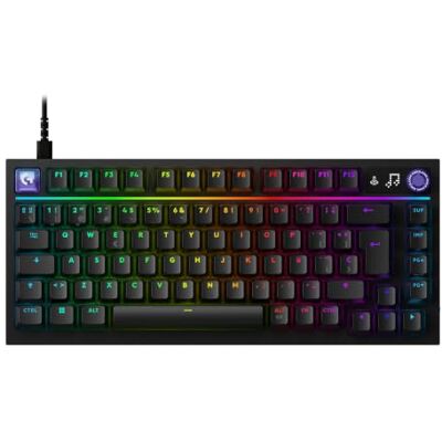 Logitech G316 X 75, Teclado al 75% con Cable para Gaming (QWERTY PTG) Interruptores táctiles intercambiables, estructura de junta, pantalla LED y control giratorio, PBT, USB-C, RGB LIGHTSYNC, PC Logitech G316 X 75, Teclado al 75% con Cable para Gaming (QWERTY PTG) Interruptores táctiles intercambiables, estructura de junta, pantalla LED y control giratorio, PBT, USB-C, RGB LIGHTSYNC, PC