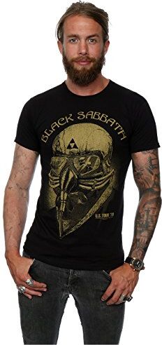 Camiseta de Black Sabbath Tour del 78 Tony Stark, para hombre Negro negro S