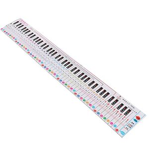 WNUV Guía de Teclado Musical, Gráfico de Notas de Piano Portátil Colorido Duradero Resistente Al Desgaste para la Práctica de los Dedos