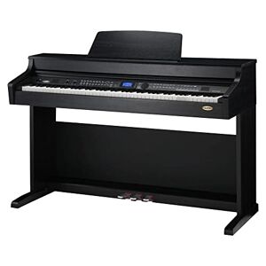 Classic Cantabile DP-A 410 Piano digital 88 teclas dinamicas - Teclado electronico con USB-MIDI, 600 voces, 128 polifonía - Organo musical con función de acompañamiento automático - Negro mate