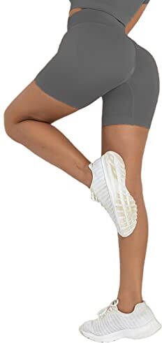 Merlvida Cintura Alta Leggins Cortos Mujer Push Up Pantalones Cortos Deporte sin Costuras Gym Shorts Elásticos Mallas Cortas Opacos Ropa Verano Leggings Deportivos para Yoga Fitness Running