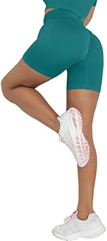 Merlvida Cintura Alta Leggins Cortos Mujer Push Up Pantalones Cortos Deporte sin Costuras Gym Shorts Elásticos Mallas Cortas Opacos Ropa Verano Leggings Deportivos para Yoga Fitness Running