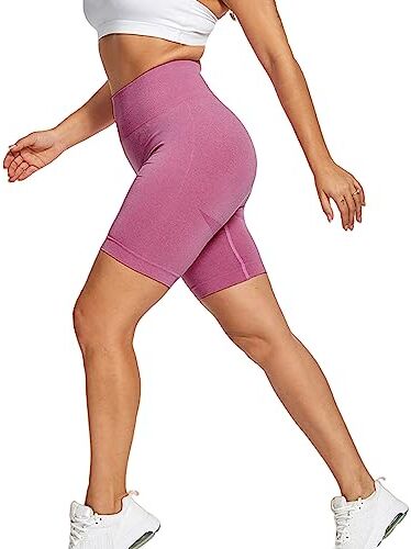 Merlvida Cintura Alta Leggins Cortos Mujer Push Up Pantalones Cortos Deporte sin Costuras Gym Shorts Elásticos Mallas Cortas Opacos Ropa Verano Leggings Deportivos para Yoga Fitness Running