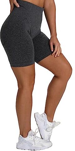 Merlvida Cintura Alta Leggins Cortos Mujer Push Up Pantalones Cortos Deporte sin Costuras Gym Shorts Elásticos Mallas Cortas Opacos Ropa Verano Leggings Deportivos para Yoga Fitness Running