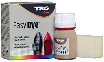 TRG The One - Tinte para Calzado y Complementos de Piel   Tintura para zapatos de Piel, Lona y Piel Sintética con Esponja aplicadora   Easy dye #138 BuckSkin, 25ml