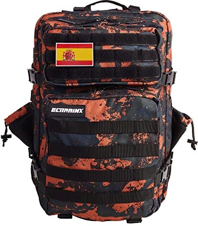 ELITRAINX Mochila 45L Táctica Militar Bandera España Deporte, Cabina Avión, CrossTraining, Aire Libre Deportes Gimnasio Portatil by ELITEX TRAINING (Marte)